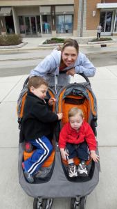 My tired boys and I at March for Babies 2013